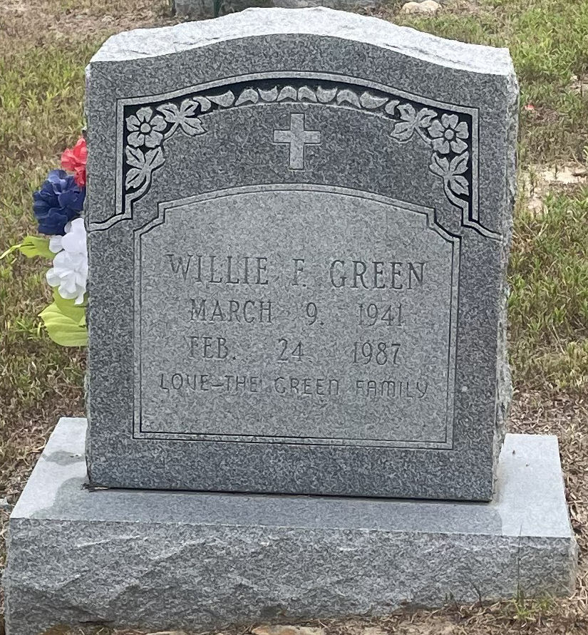 Headstone of Willie F. Green