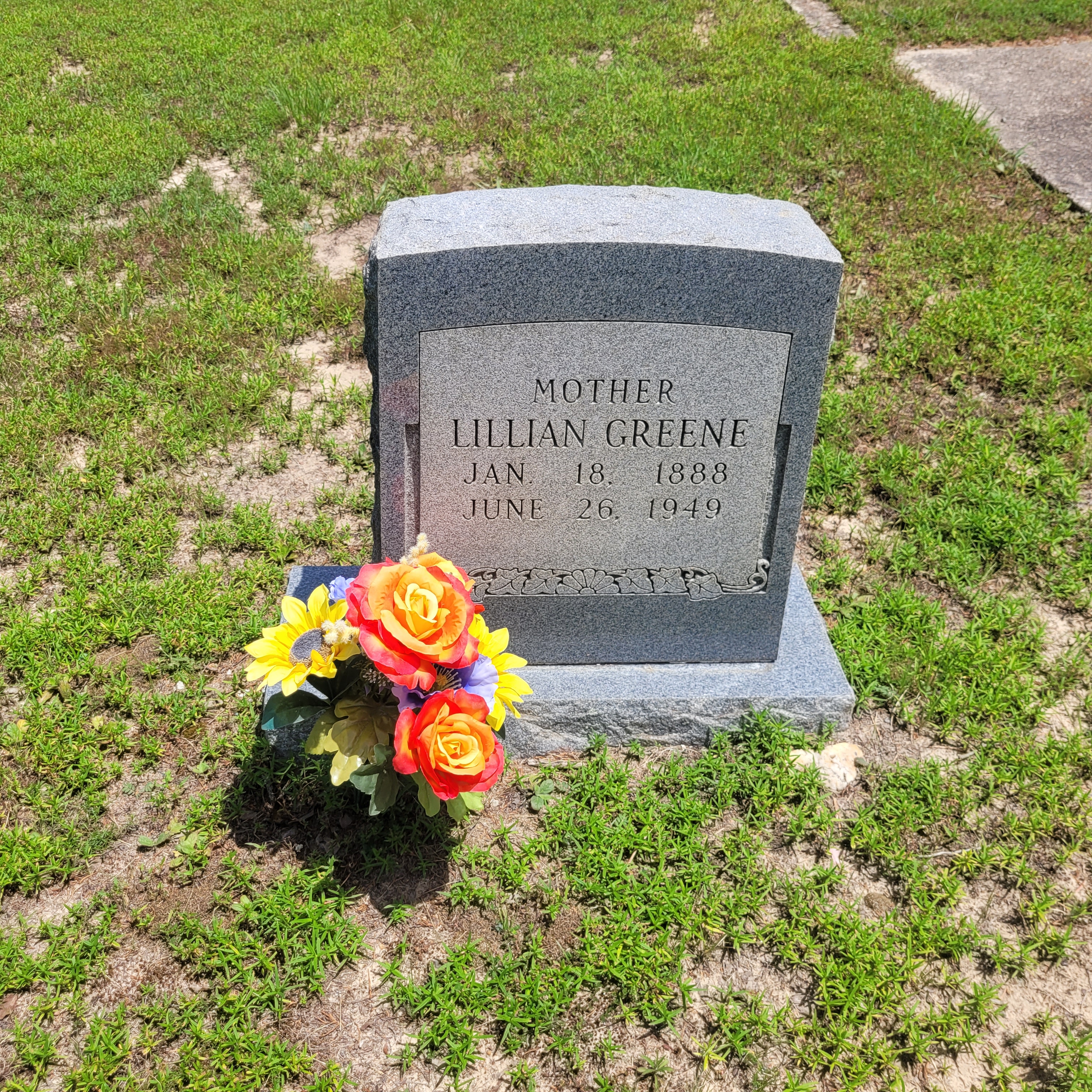 Headstone of Lillian Greene