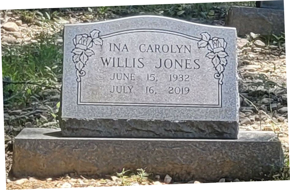 Headstone of Ina Carolyn Willis Jones