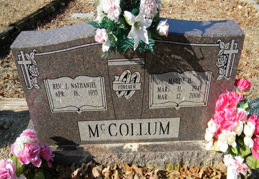 Headstone of Maude H. McCollum