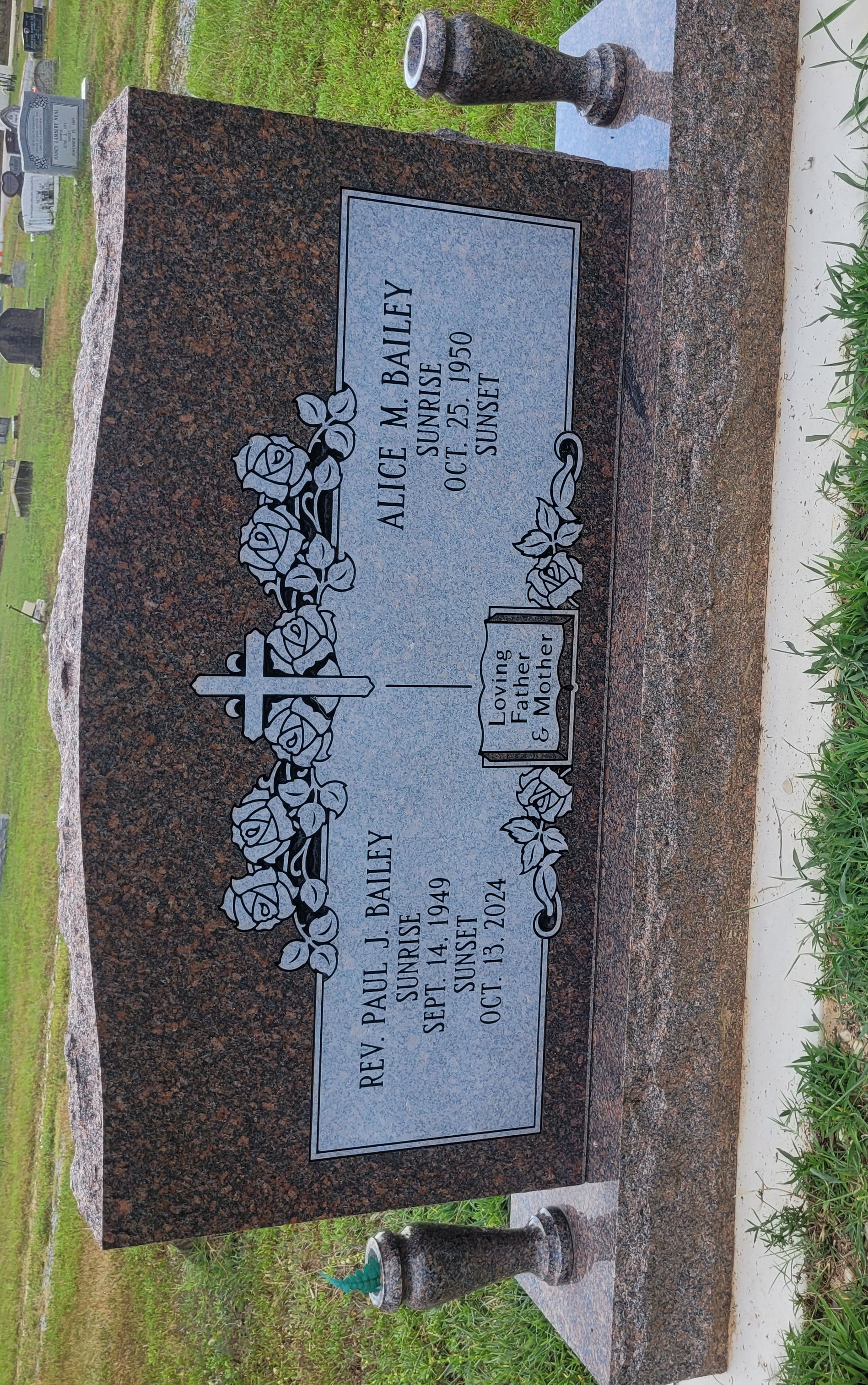 Headstone of Rev. Paul Bailey