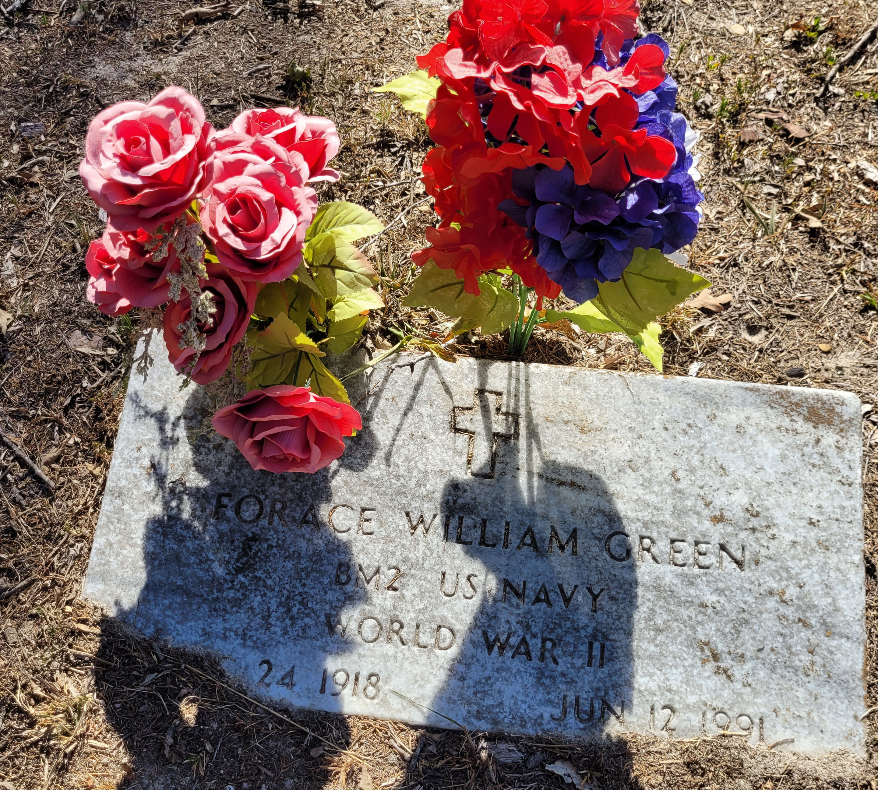 Headstone of Forace William Green