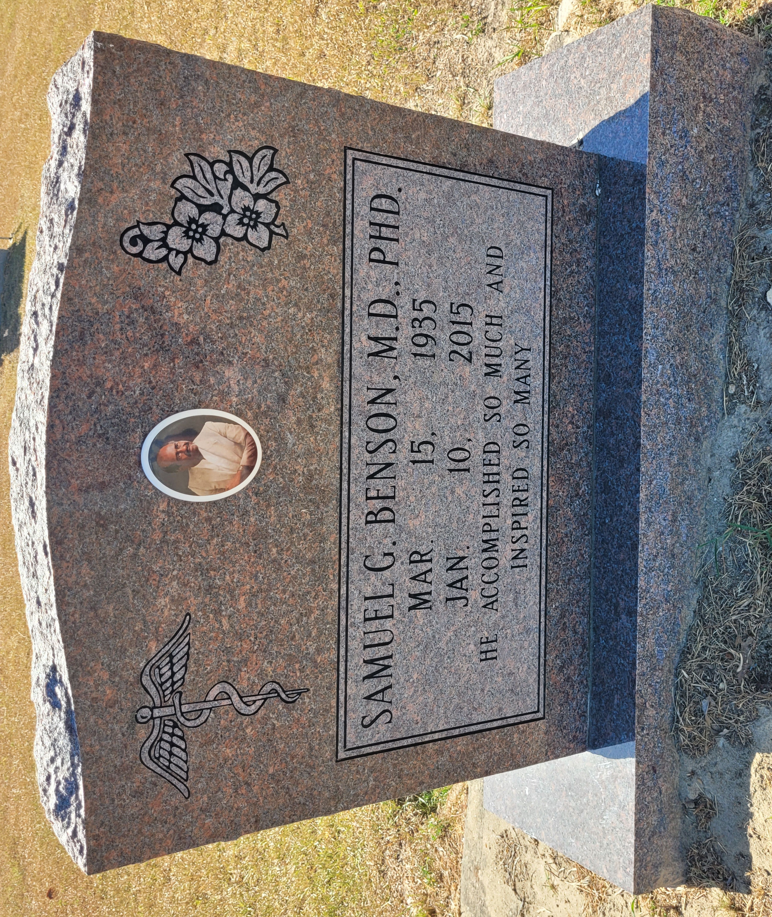 Headstone of Dr. Samuel G. Benson