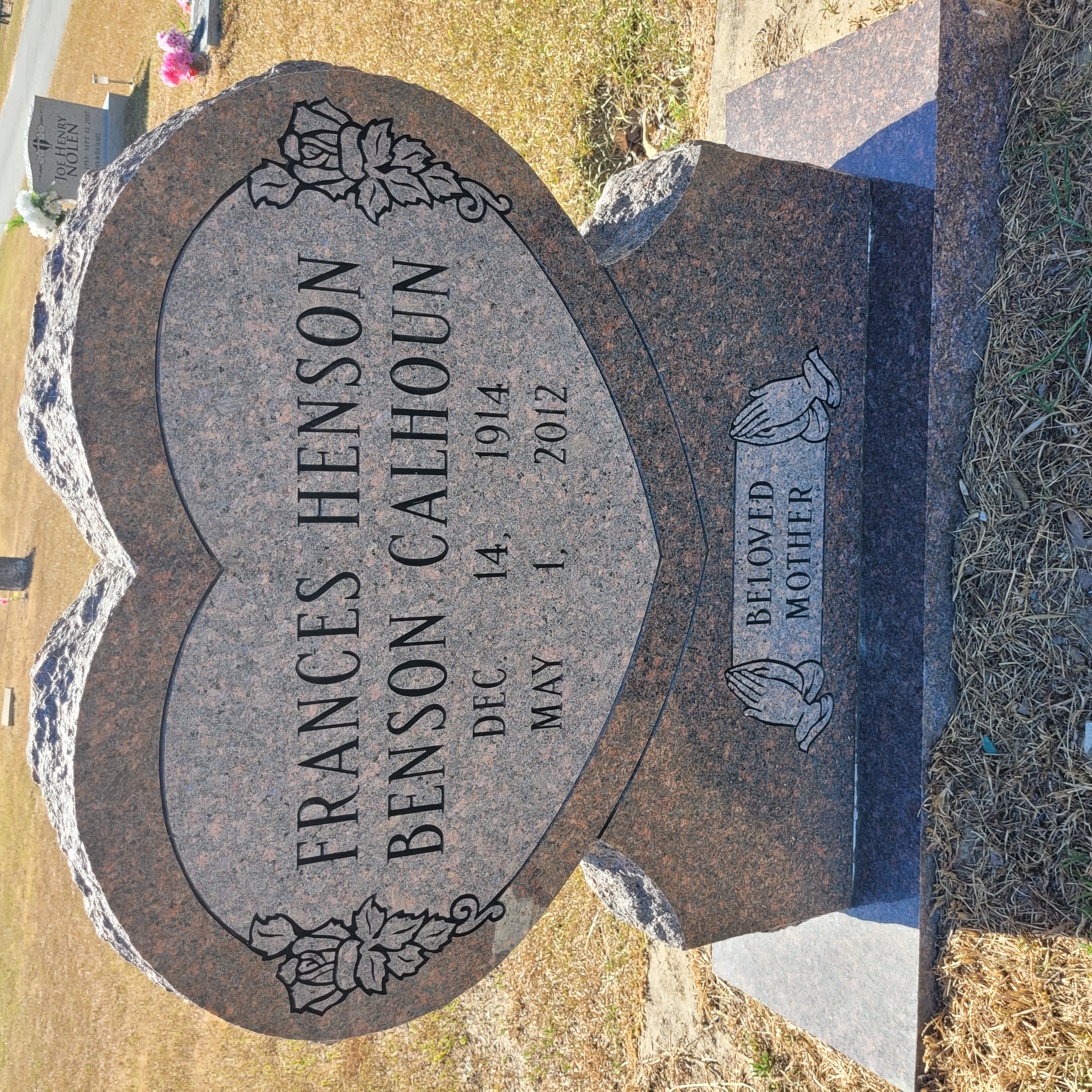 Headstone of Frances Henson Benson