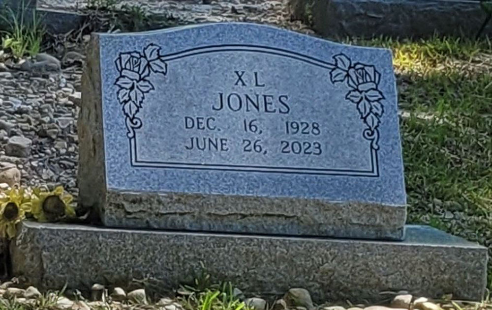 Headstone of XL Jones